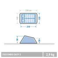 2 Seconds 2 Person Camping Tent - Blue