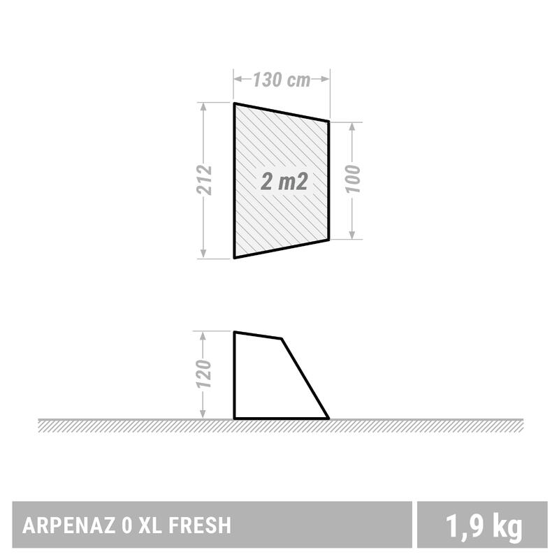 PRODUCTO OCASIÓN: Refugio Camping Quechua Arpenaz Compact Fresh 2 Pers.UPF50+