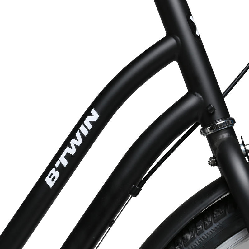 Elops 100 Low Frame City Bike Black