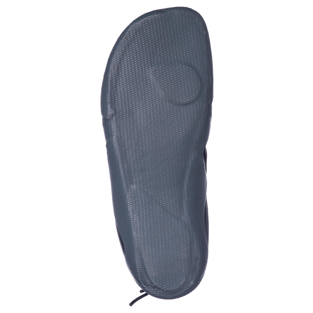 Crno-sive papuče od neoprena za surfovanje 500 (2 mm)