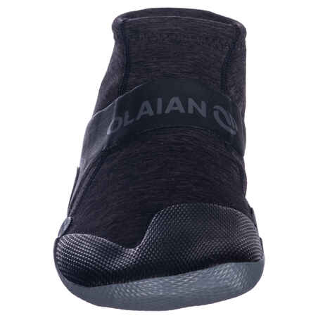 Neopreniniai banglentininko batai žemu aulu „500“, 2 mm storio, pilki, juodi