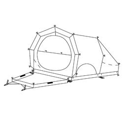 CHAMBRE POUR TENTE QUECHUA AIR SECONDS FAMILY 4 XL FRESH&BLACK