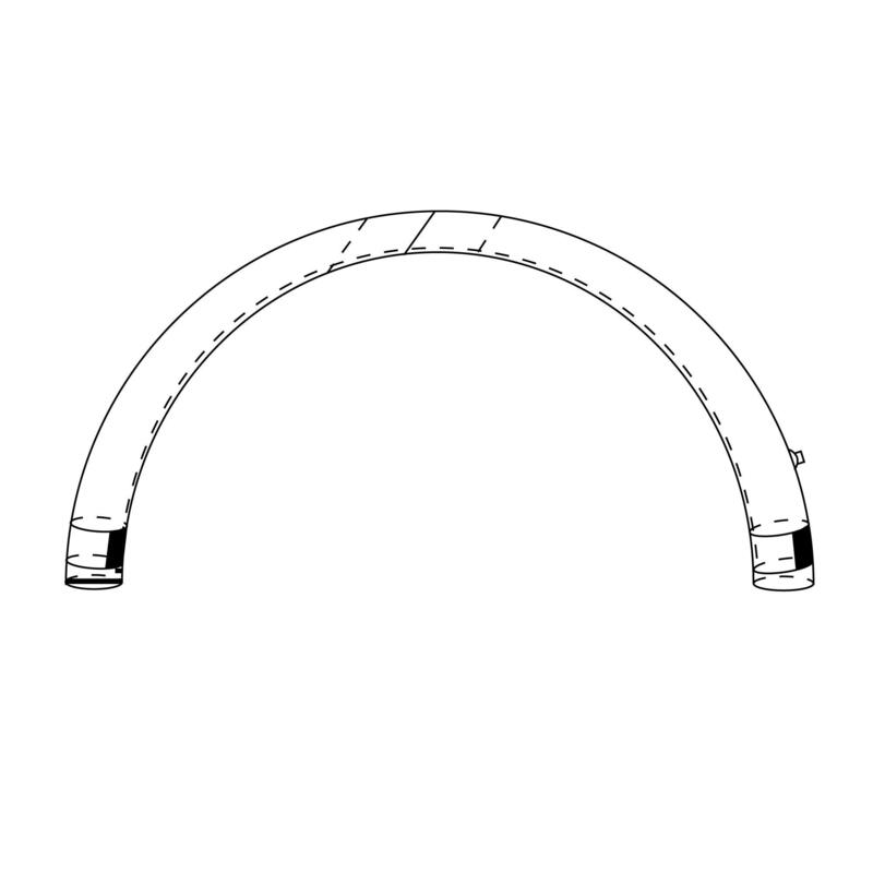 Aufblasbare Zeltstange Beam Länge 492 cm Hülle N°B Zelt Air Seconds 4.2 