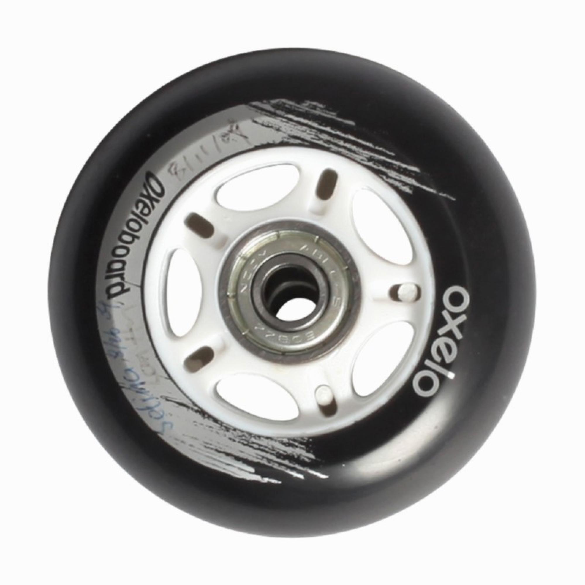 2 WAVEBOARD WHEELS 76mm 88a Black