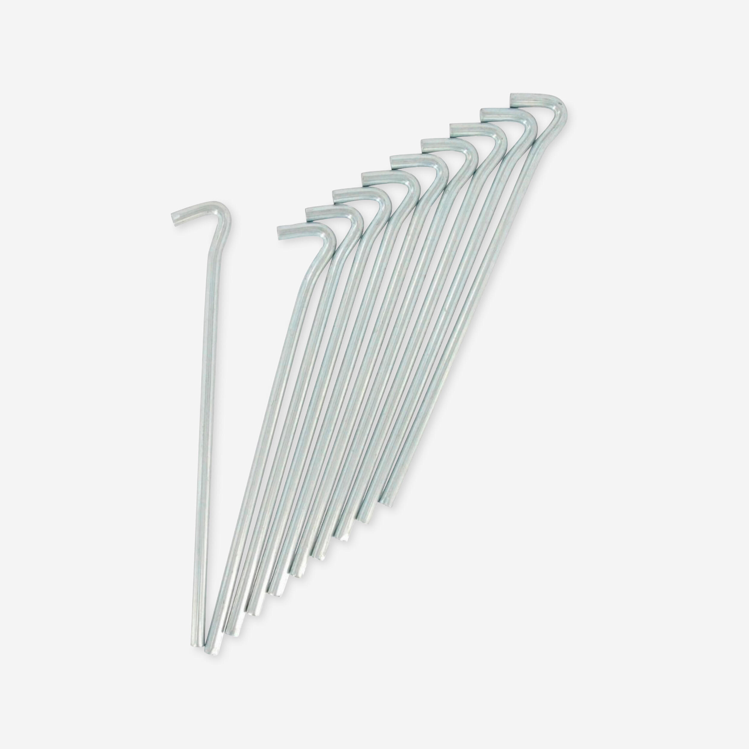 Quechua - 10 Piquets En Acier Pour Tente - Terrains Variés - Piquet De Tente - Camping Et Bivouac Randonnee Trekking - - Taille Unique - Decathlon