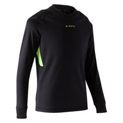 Keepersshirt voor voetbal kinderen F100 zwart