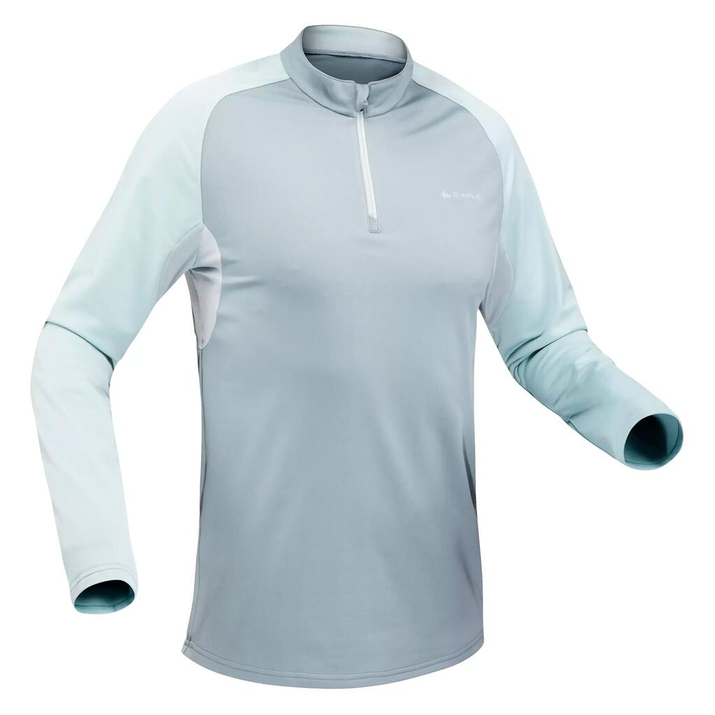 Langarmshirt Winterwandern SH100 Warm Herren blau