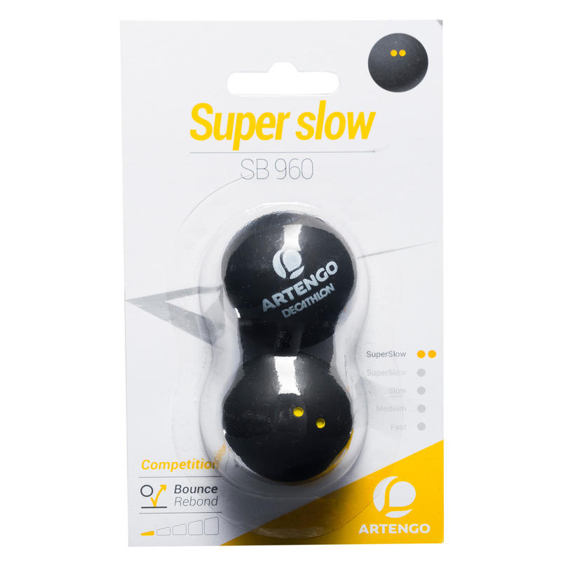 BALLE DE SQUASH SB 960 x2 Double Point Jaune