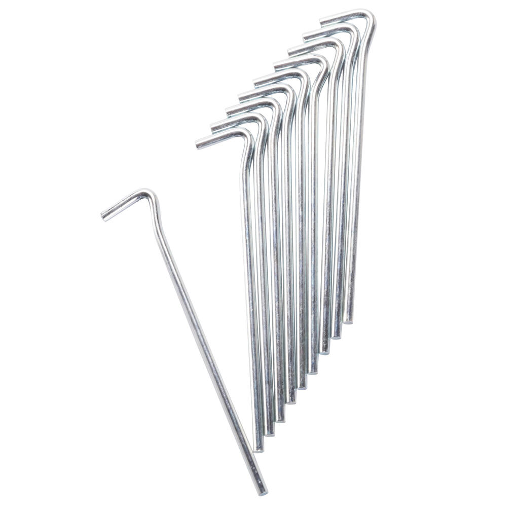 Pack of 10 Steel Tent Pegs