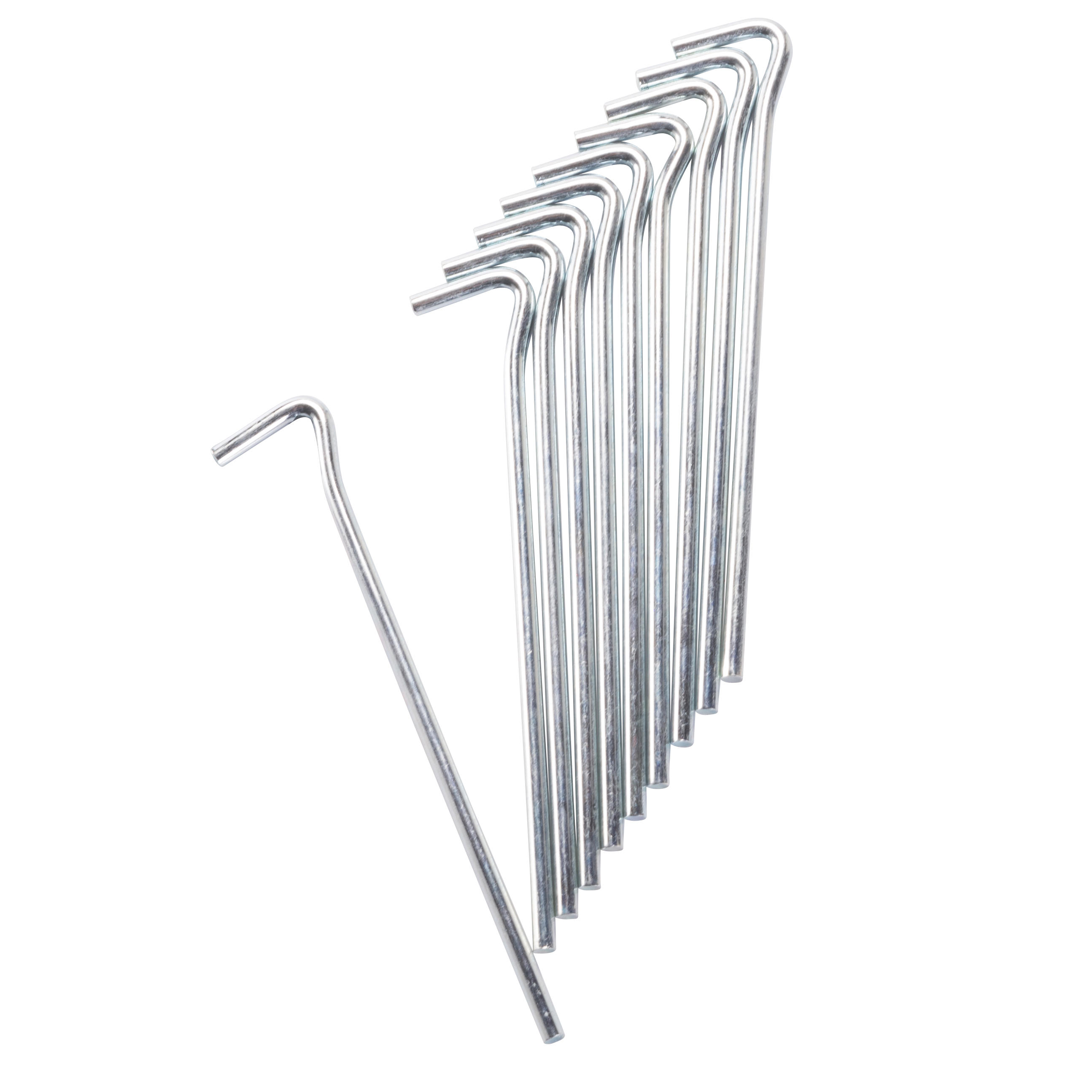 10 Steel Tent Pegs Various terrains - QUECHUA