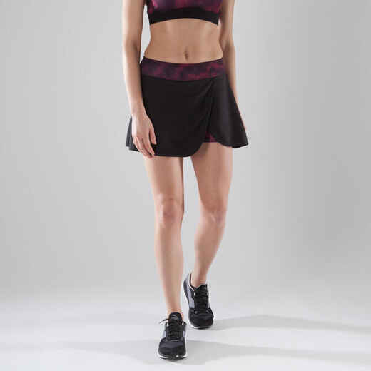 
      500 Women's Cardio Fitness Skort - Black/Pink
  