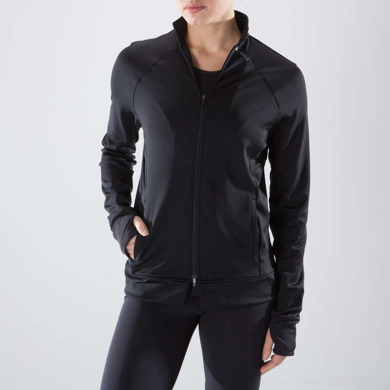 FITNESS CARDIO EXPERT WOMAN CLOTHING Fitness and Gym - FJA 900 Jacket - Black DOMYOS - Fitness and Gym