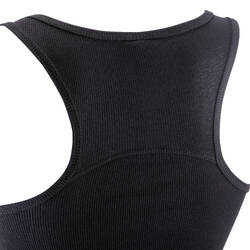 500 Women's Gentle Gym & Pilates Tank Top - Black