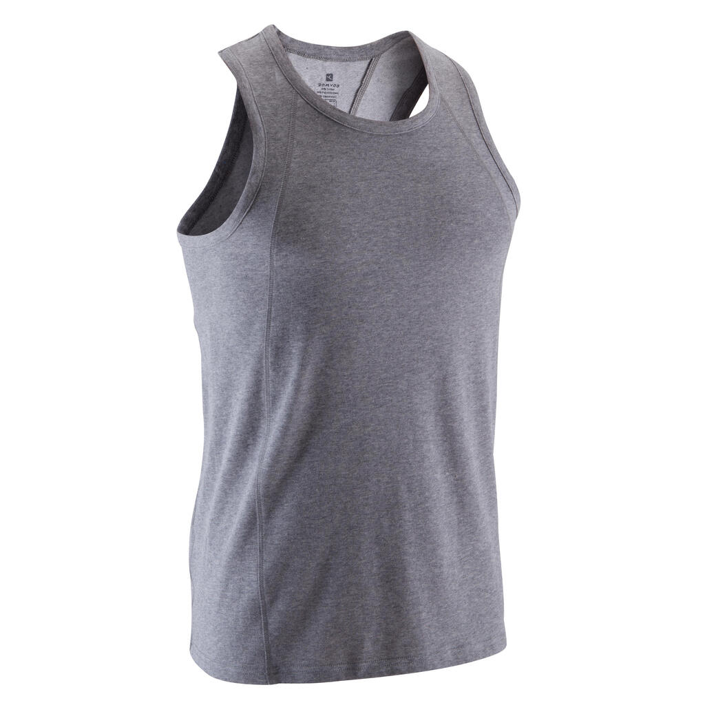 Dry skin bodybuilding tank top - light grey