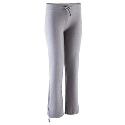 Pantalon molleton au bas ajustable fitness femme gris chiné