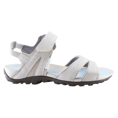 Sandale za pešačenje NH100 ženske - svetlosive