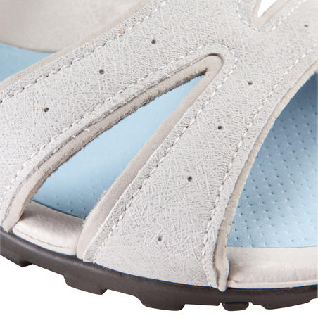 Sandale za pešačenje NH100 ženske - svetlosive