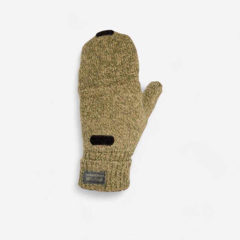 Gants de chasse 2 en 1 laine chaudes - 100 marron