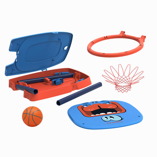 K100 Monster Kids' Basketball Basket Blue 0.9m to 1.2m. Up to age 5.