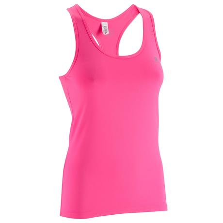 Débardeur MY TOP fitness femme rose foncé | Domyos by ...