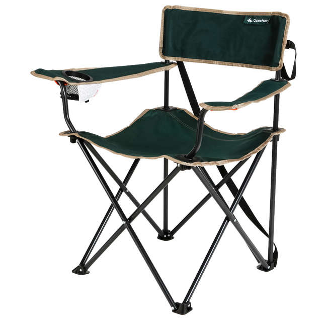 QUECHUA Camping Furniture Folding Armchair - Green