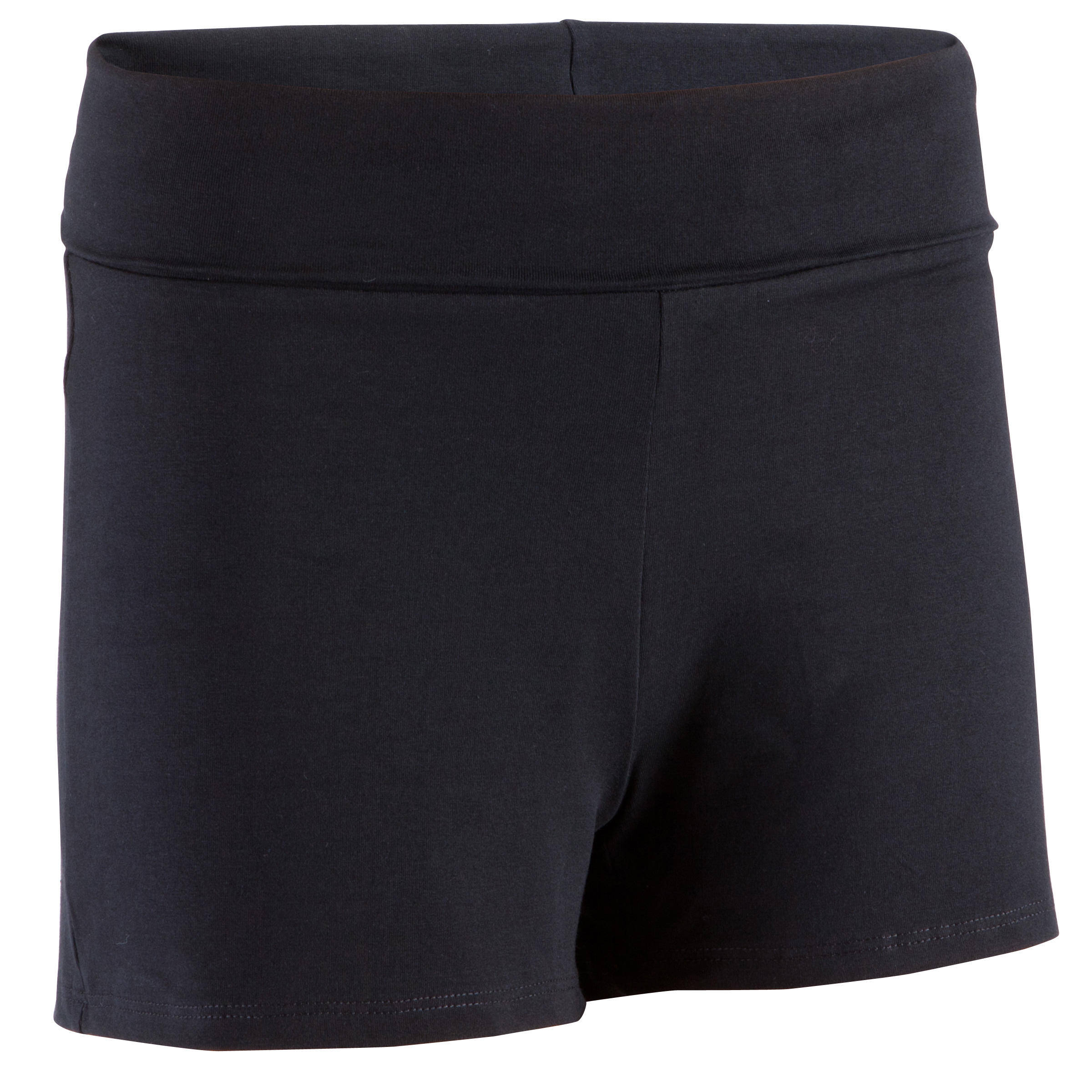 Women's Gentle Gymnastics, Yoga and Pilates Organic-cotton Shorts - Black -  1