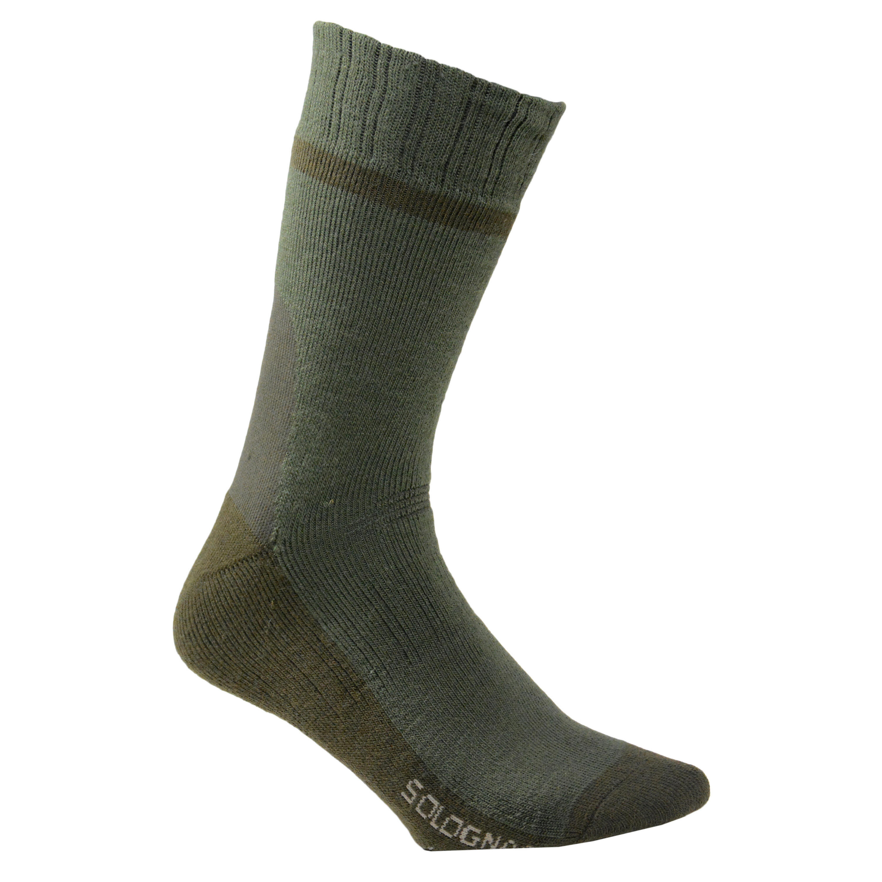 Winter mid warm hunting socks x2 brown 2/19