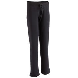 Pantalon molleton au bas ajustable fitness femme noir
