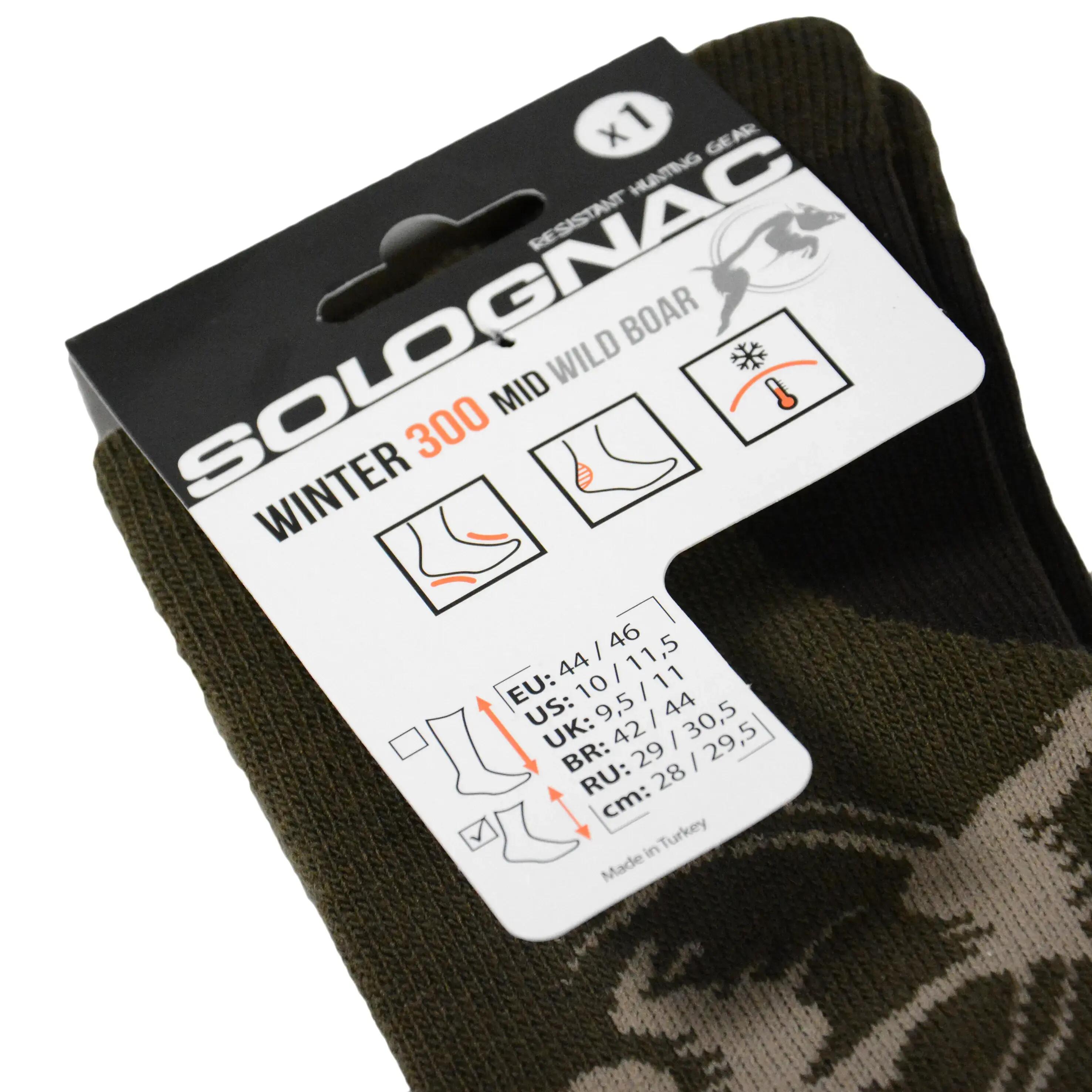 Winter Mid Boar Socks for Hunting - Brown 9/9