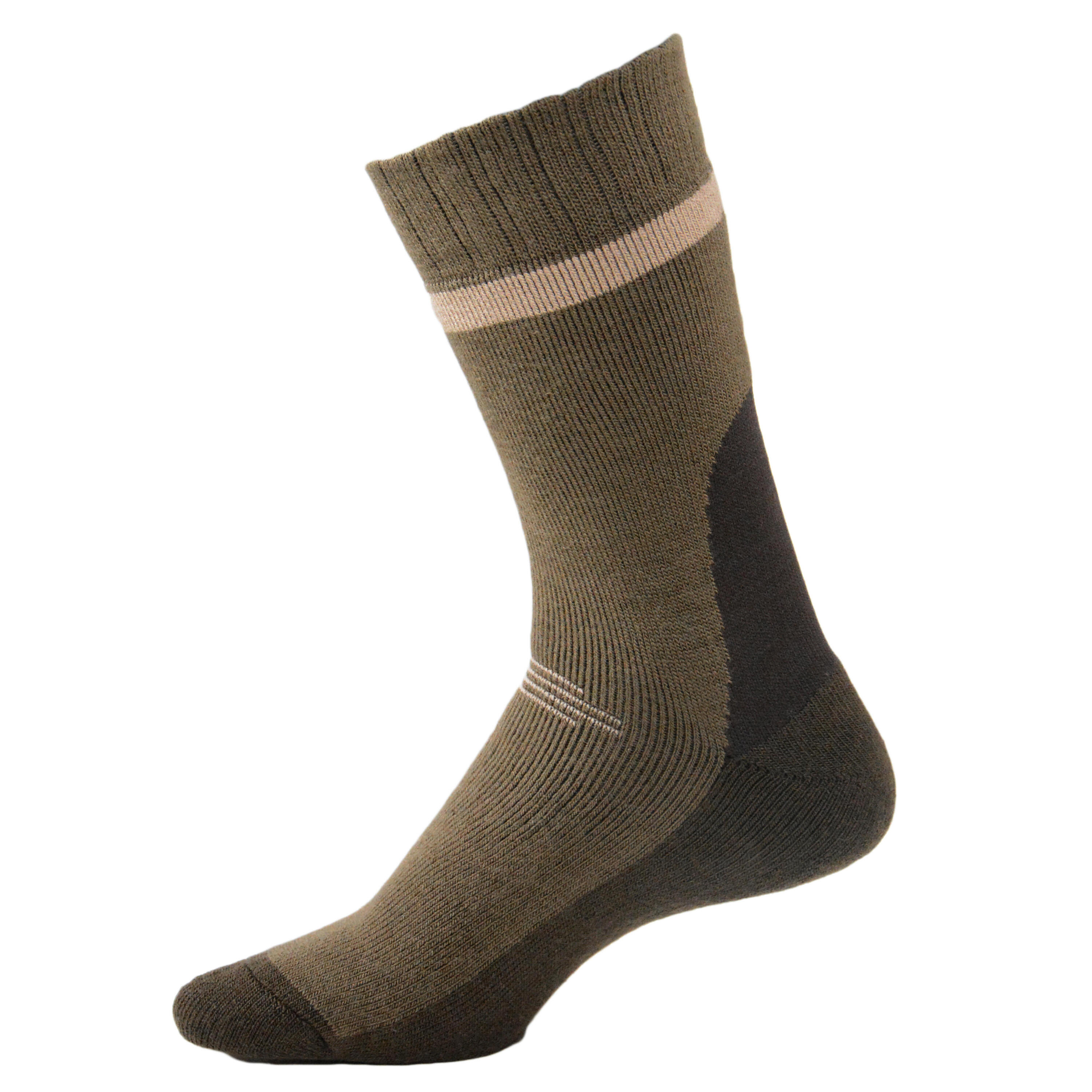 Winter mid warm hunting socks x2 brown 12/19
