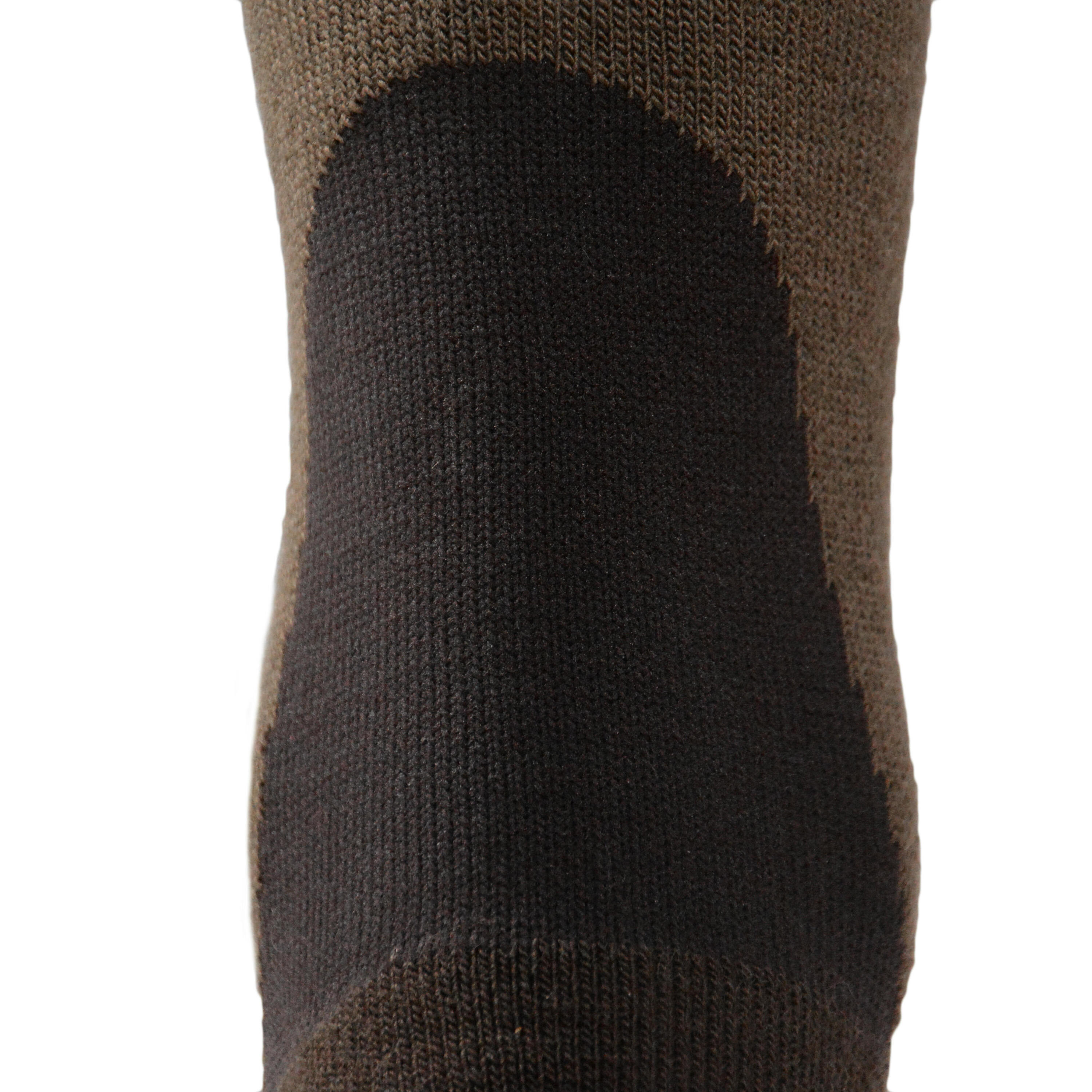 Winter mid warm hunting socks x2 brown 16/19
