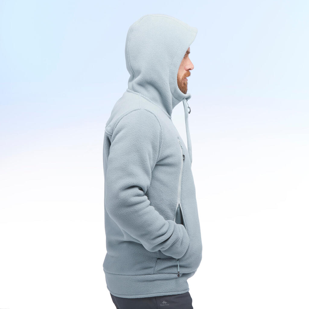 Fleecejacke Winterwandern SH100 Ultra-Warm Herren schwarz