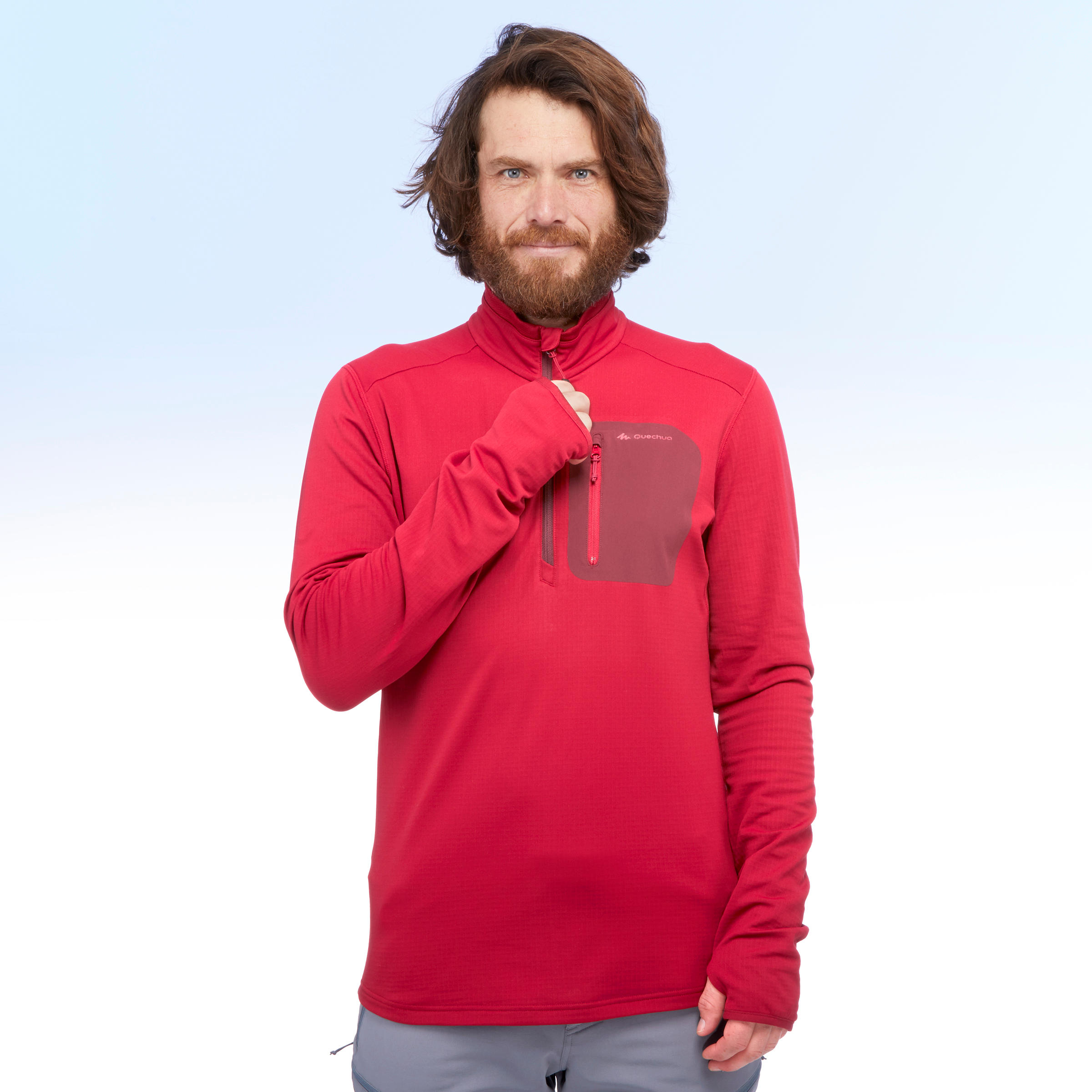 

Men’s T shirt SH500 (Full Sleeve) Warm - Red