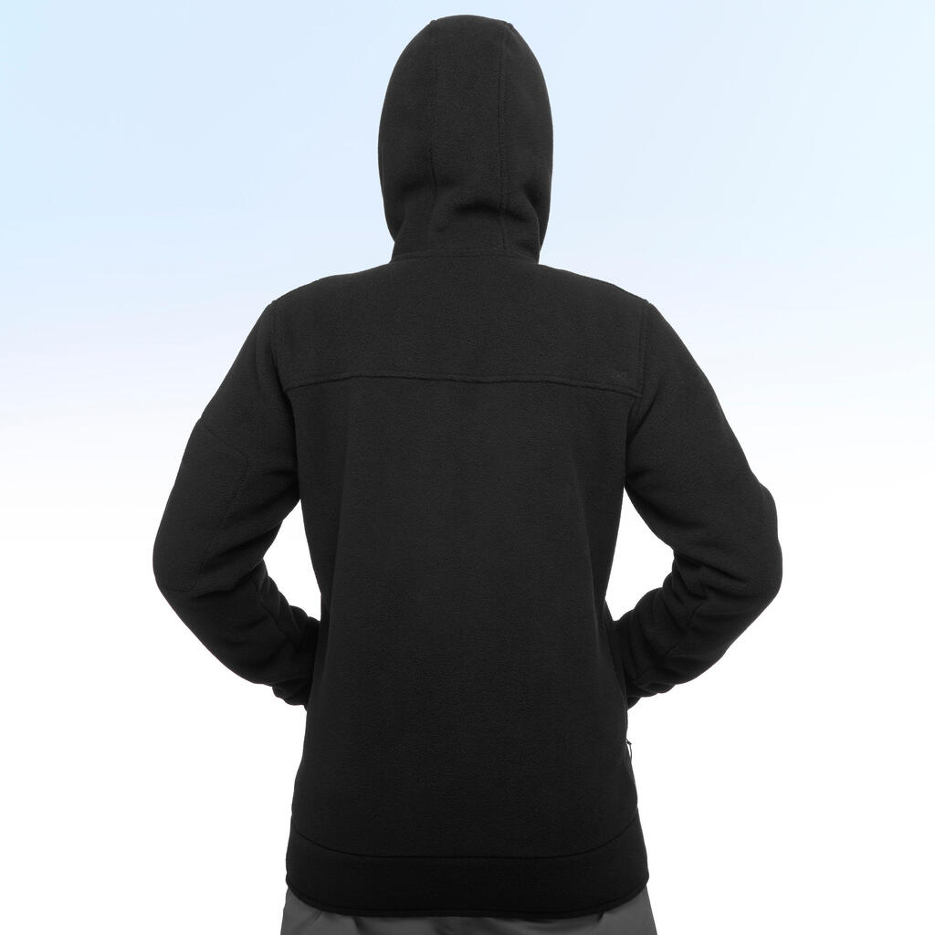 Fleecejacke Winterwandern SH100 Ultra-Warm Herren schwarz