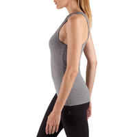 500 Women's Gentle Gym & Pilates Tank Top - Heathered Grey