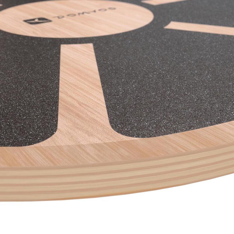 Balansbord voor fitness diameter 39,5 cm hoogte 7,5 cm hout
