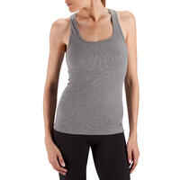 500 Women's Gentle Gym & Pilates Tank Top - Heathered Grey