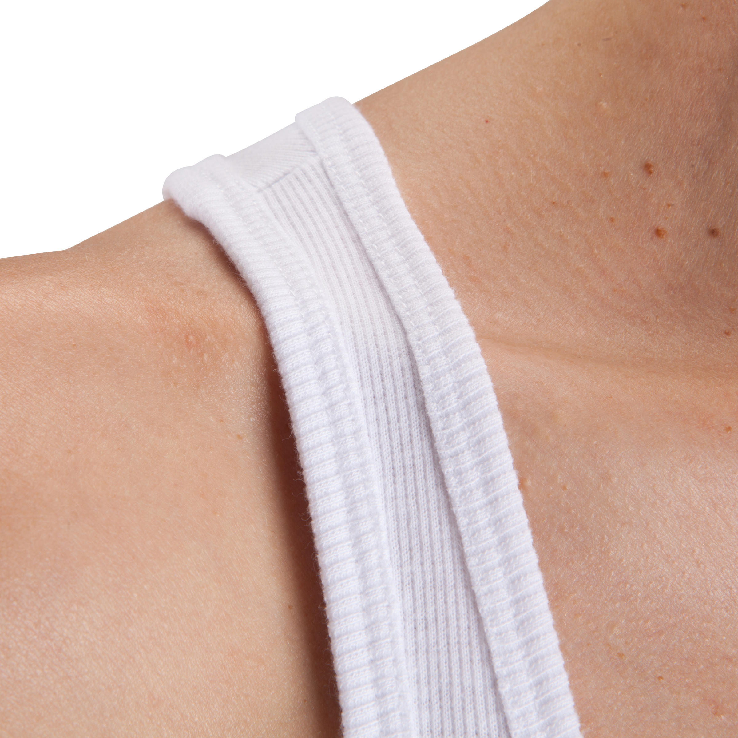 Damestop voor gym en pilates wit 7/19
