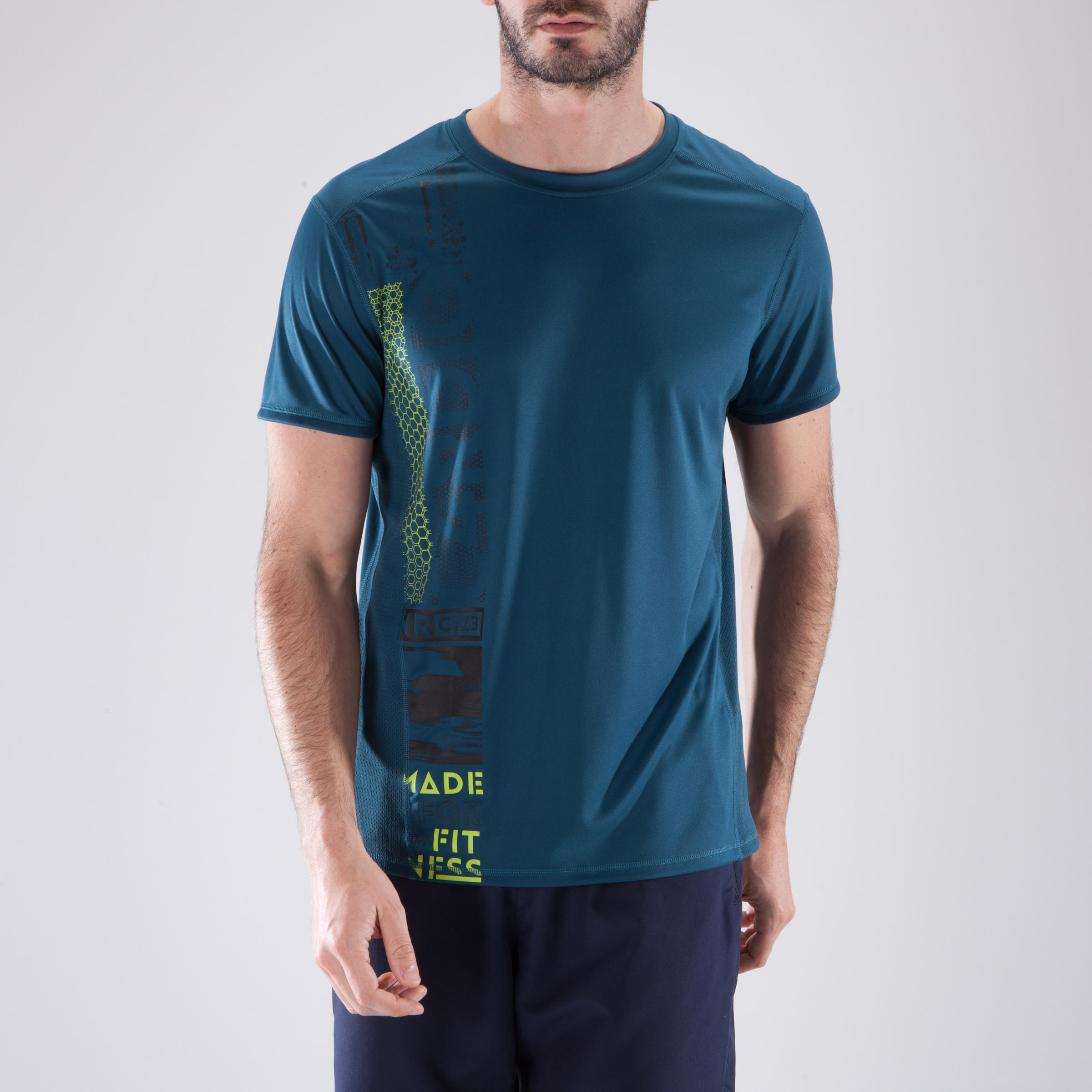 

FTS 120 Cardio Fitness T-Shirt - Green/Print
