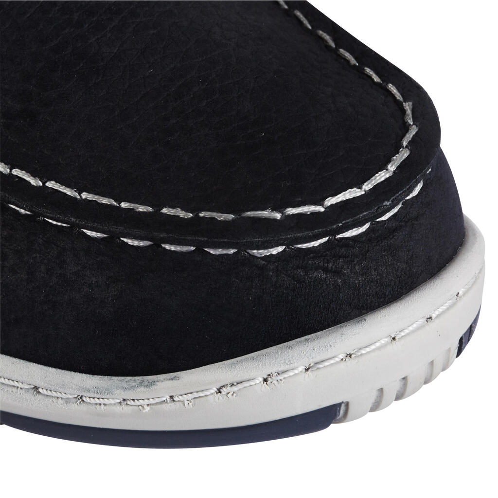 Chaussures bateau cuir homme CLIPPER Gris