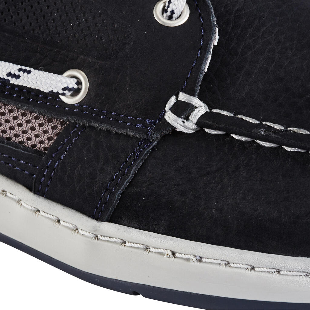 Chaussures bateau cuir homme CLIPPER Gris