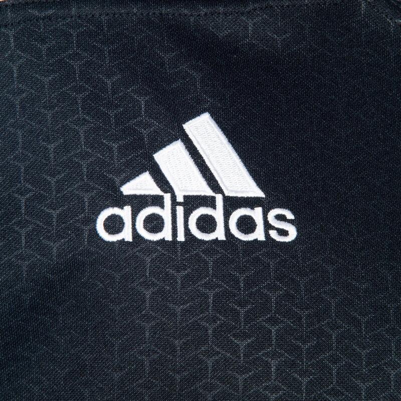 Maillot rugby adulte Adidas 3S noir blanc