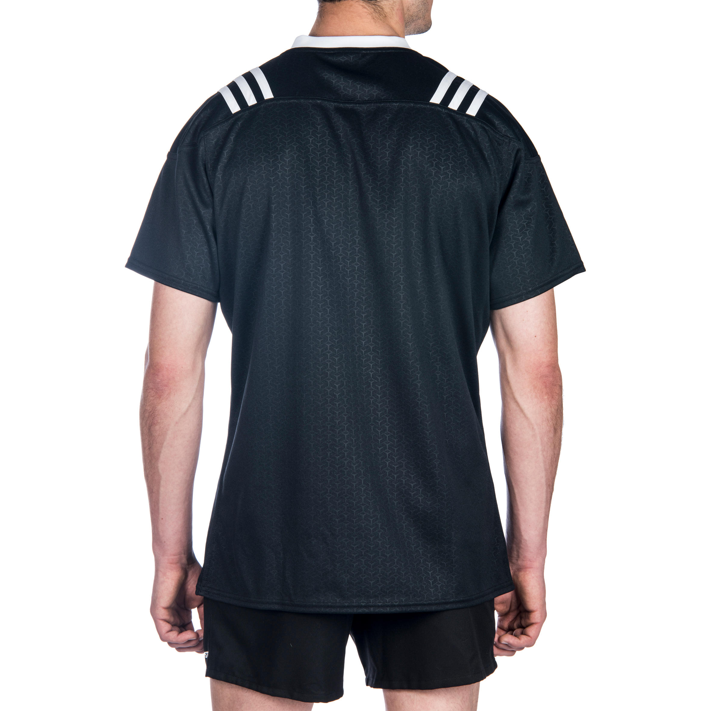 Camisola de Rugby Adulto 3S Preto/ branco 2/8