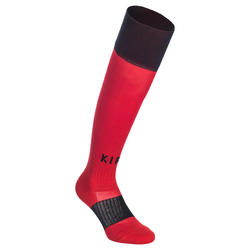 Medias de Rugby Offload R500 adulto rojo y negro