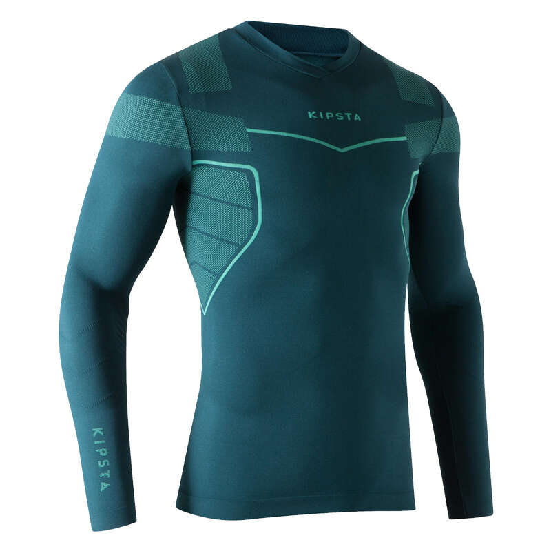 UNDERWEAR TEAM SPORT SENIOR Football - Keepdry 500 Adult - Dark Green KIPSTA - Football Clothing