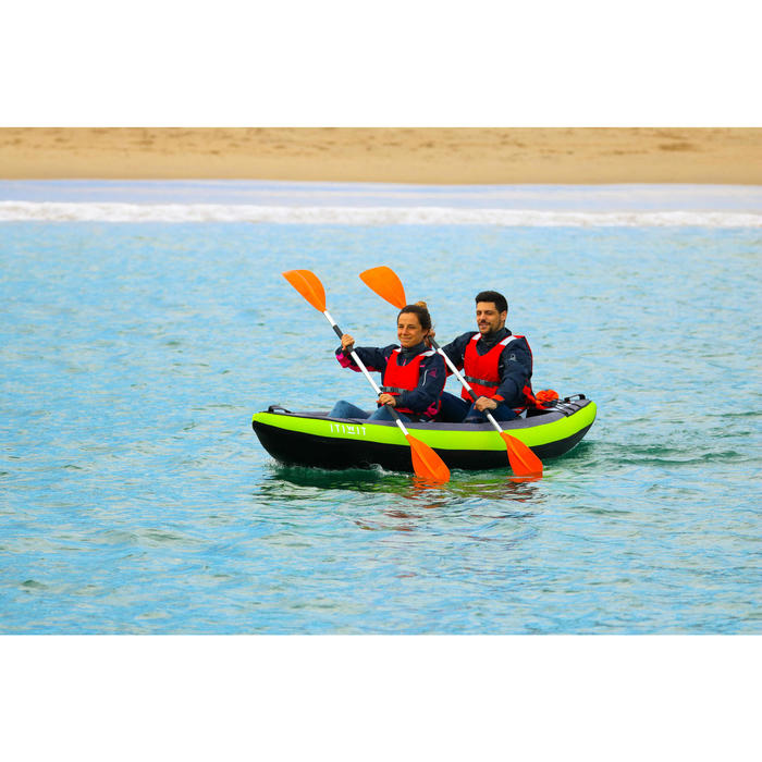CANOE KAYAK GONFLABLE DE RANDONNEE 1/2 PLACES VERT Itiwit ...