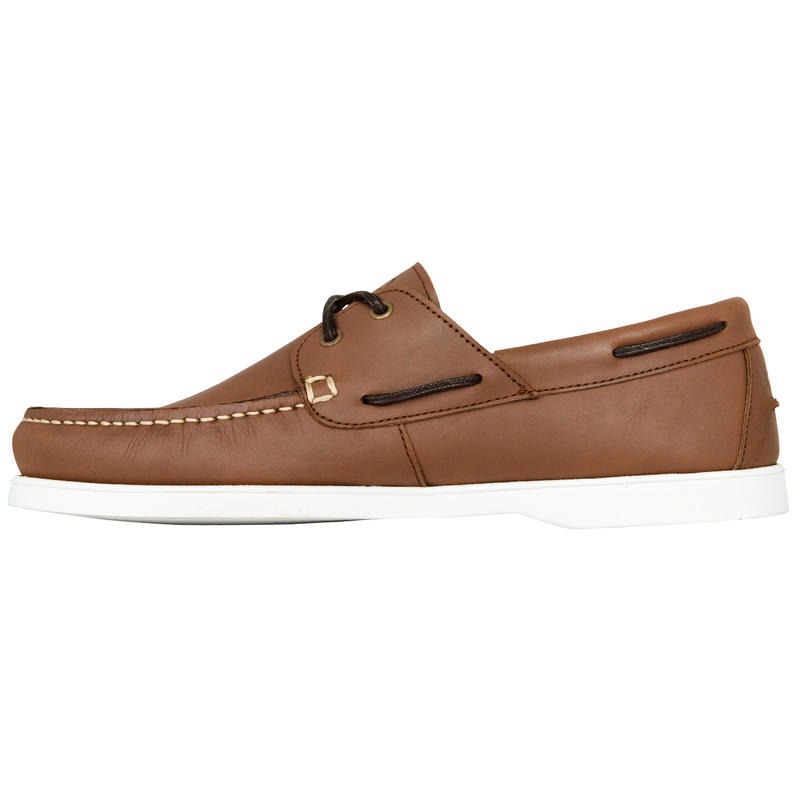 Cruise 500 Men's Non-Slip Boat Shoes - Brown White - Decathlon