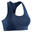 Bustieră Fitness Cardio 100 Bleumarin Damă