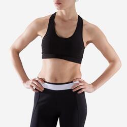 Top Sujetador Deportivo Fitness Cardio Domyos FBRA 100 mujer negro