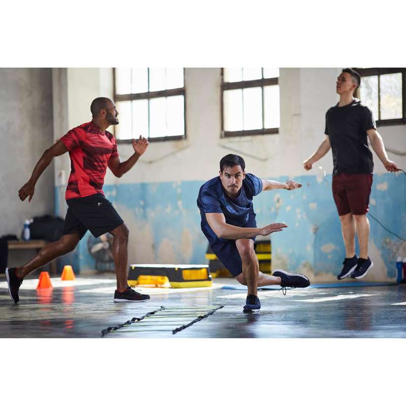 ODZIEŻ FITNESS CARDIO MĘSKA Fitness, siłownia - Spodenki FST 120 DOMYOS - Odzież i buty fitness